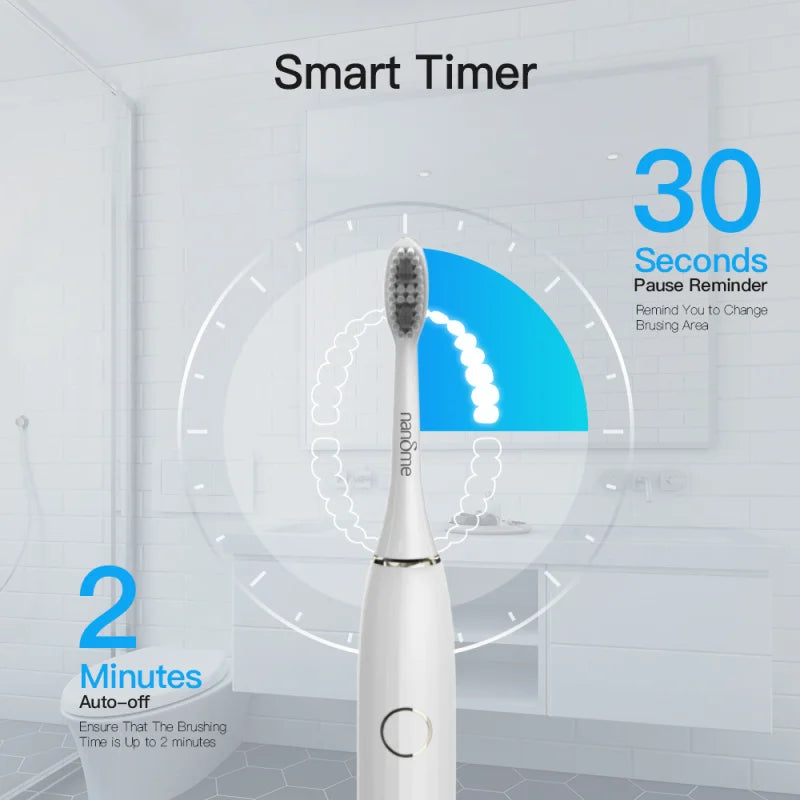 Nandme NX6000 NX7000 NX8000 Smart Sonic Electric Toothbrush IPX7 Rechargeable Ultrasound Tooth Brush Ultrasonic Teethbrush