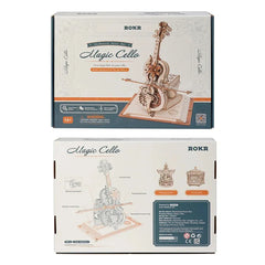 Robotime ROKR 3D Wooden Puzzle Magic Cello Mechanical Music Box Moveable Stem Funny Creative Toys for Child Girls AMK63 _ Brand, Building Toy, Hobbies, ROBOTIME, Ship from USA _ Turtle and Rabbit _ turtle-and-rabbit.com