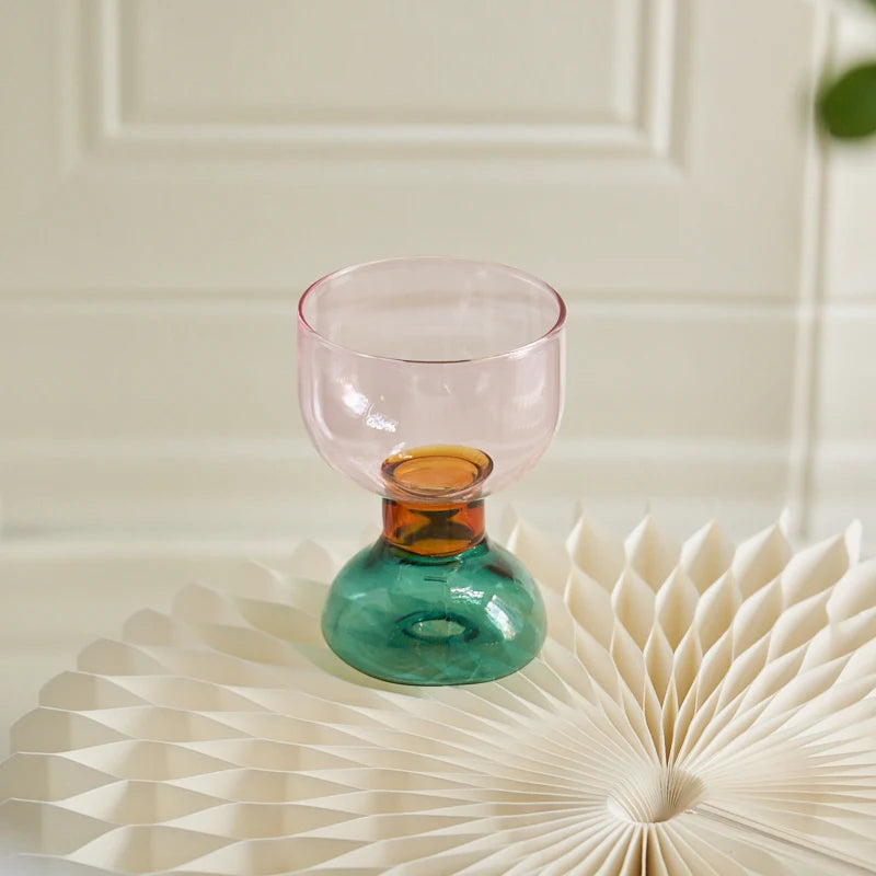 Handmade Color Glass Wine Glass Vintage Ice Cream Cereal Bowl Glasses Goblet Glass Cup Drinkware Barware Champagne Glasses _ Brand, Floriddle Decor, Home Decor _ Turtle and Rabbit _ turtle-and-rabbit.com