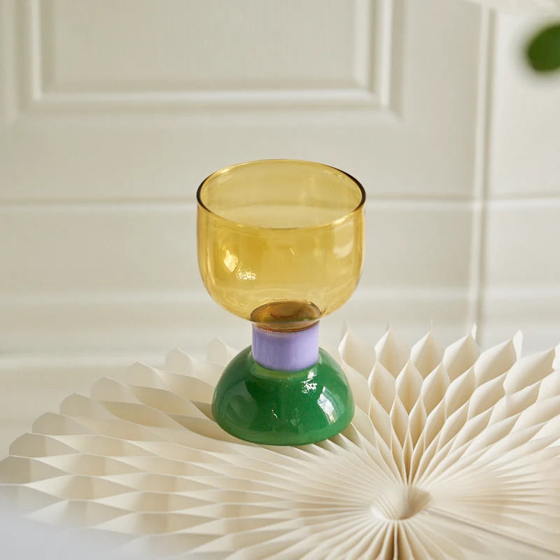 Handmade Color Glass Wine Glass Vintage Ice Cream Cereal Bowl Glasses Goblet Glass Cup Drinkware Barware Champagne Glasses _ Brand, Floriddle Decor, Home Decor _ Turtle and Rabbit _ turtle-and-rabbit.com