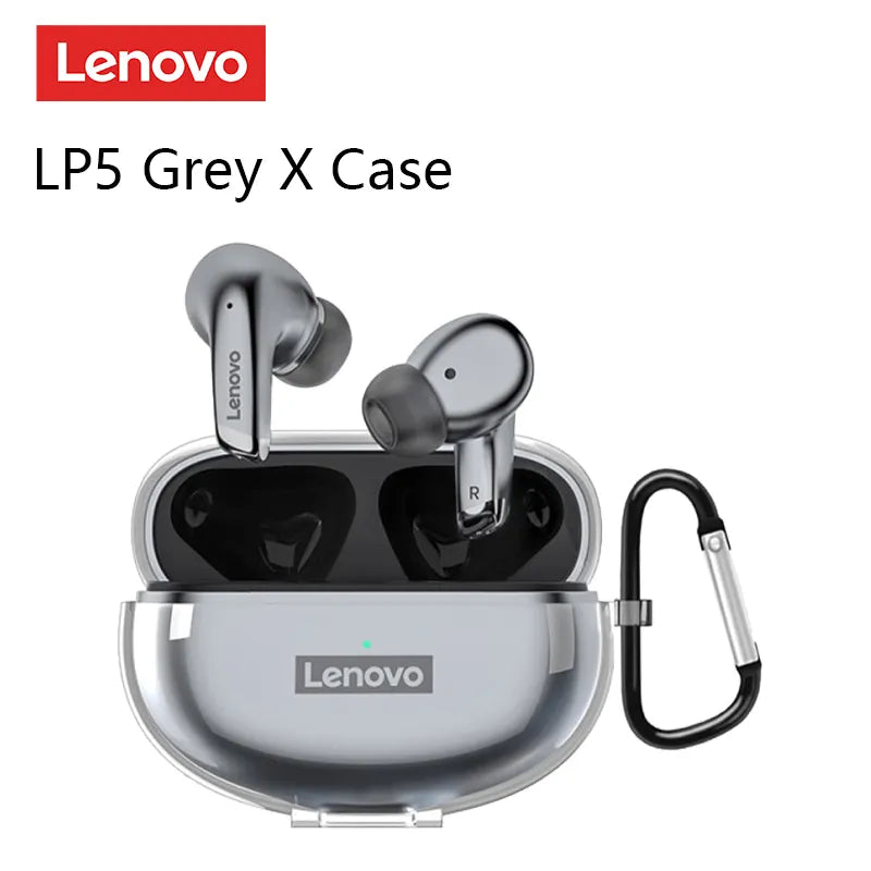 Original Lenovo LP5 Case Wireless Bluetooth Earbuds HiFi Music Earphone With Mic Headphones Sports Waterproof Headset 2022 New